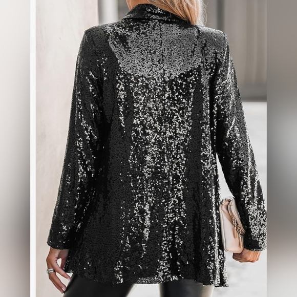 Luxury Sequined Blazer Jacket Elegant Wear beach wedding - Picture 8 of 16